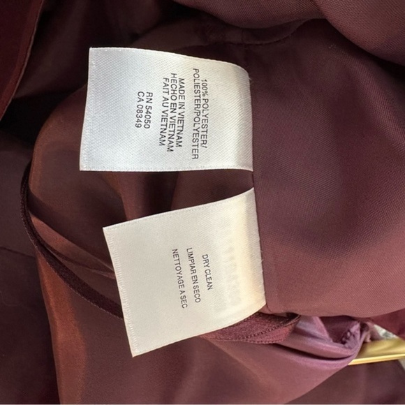 Jones Wear Dress Burgundy Cocktail dress with satin bow. Midi Dress Size 6 NWT - Picture 12 of 14